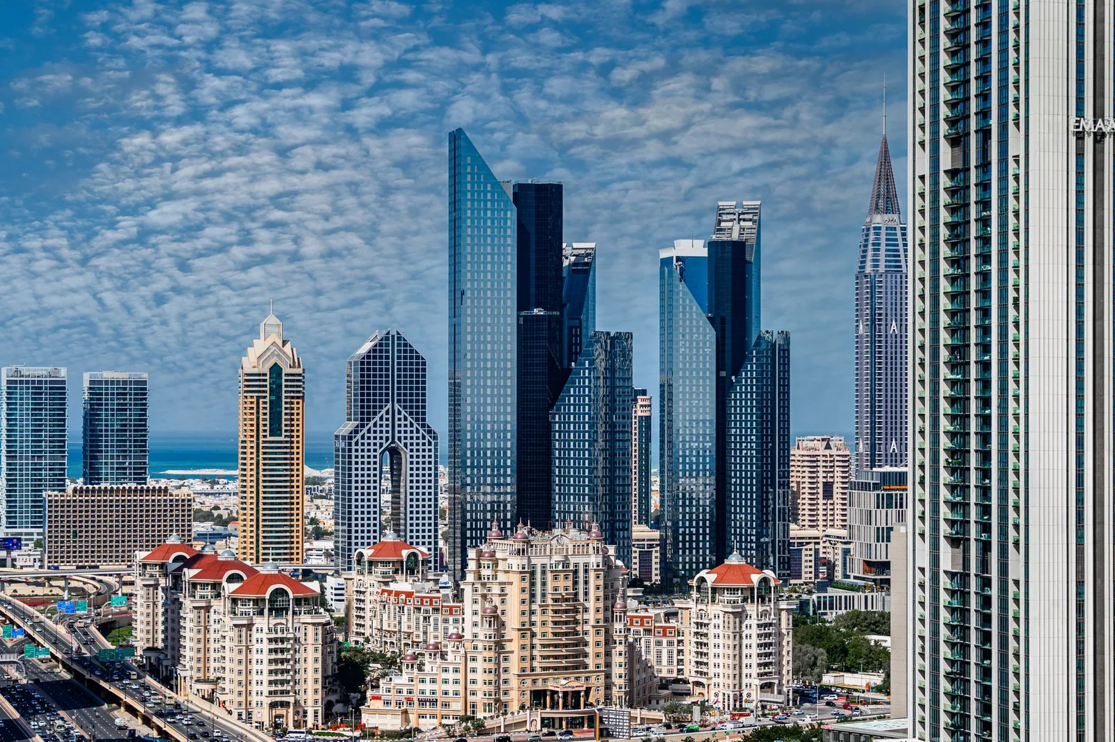 Dubai buildings photographed in natural daylight